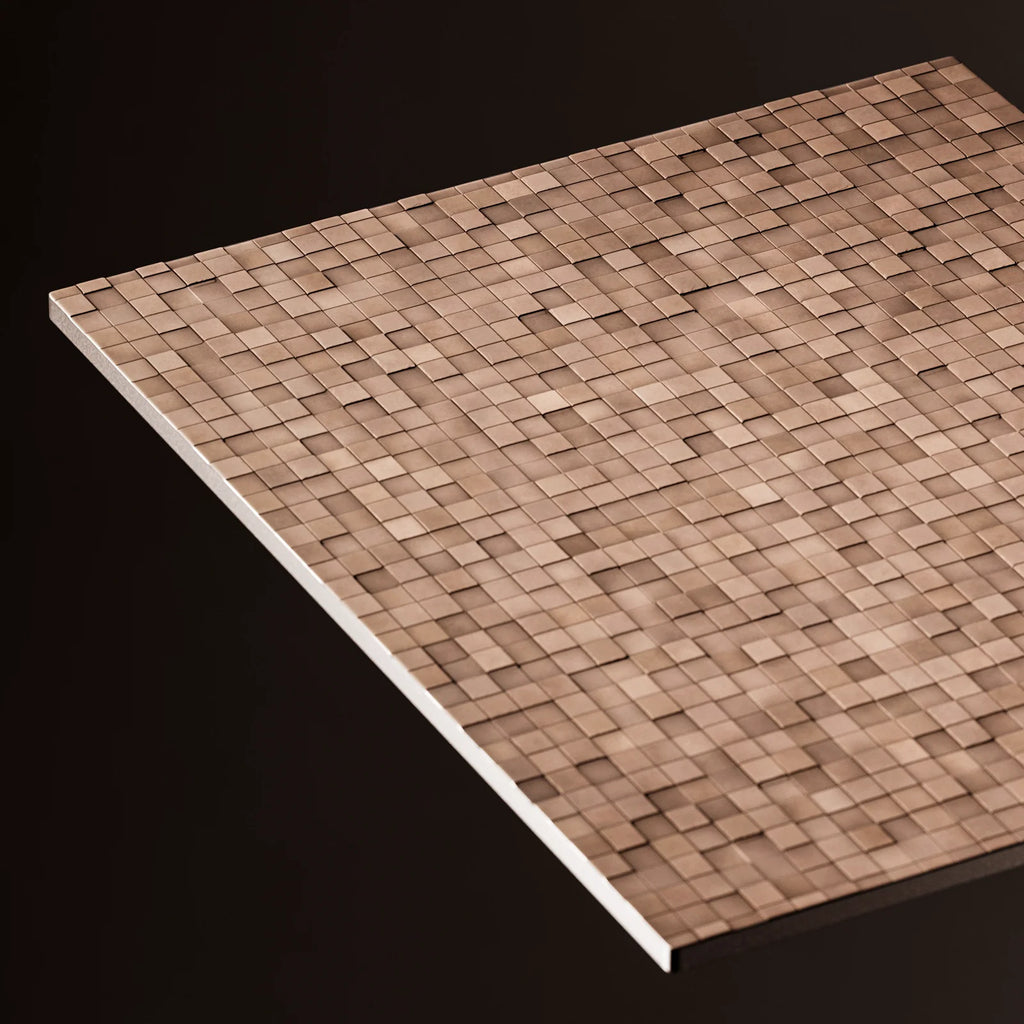 Mosaic Copper 3D Metal Panel PBR Texture - Example Scene Visualization | Superellipse