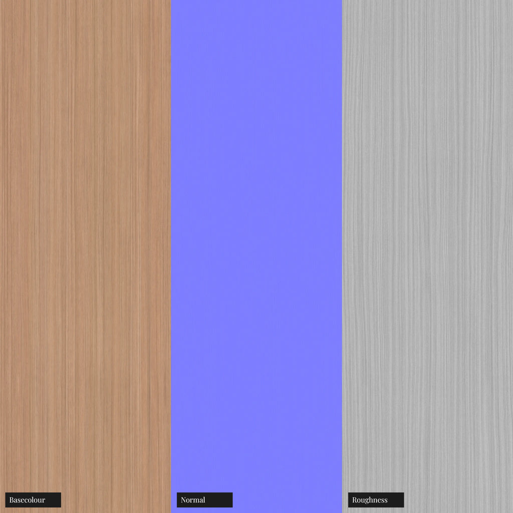 Cherry Rift Sawn Veneer Wood PBR Texture - Example Scene Visualization | Superellipse