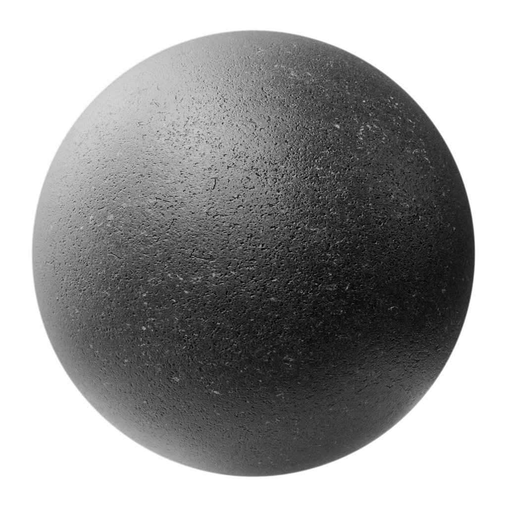 Basalt Stone Fine Grain PBR Texture - Sphere Swatch Preview | Superellipse