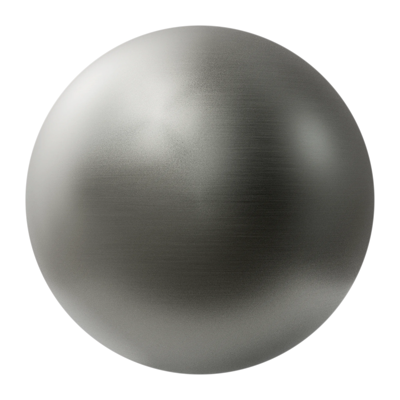 Rough Brushed Tungsten Metal PBR Texture - Sphere Swatch Preview | Superellipse