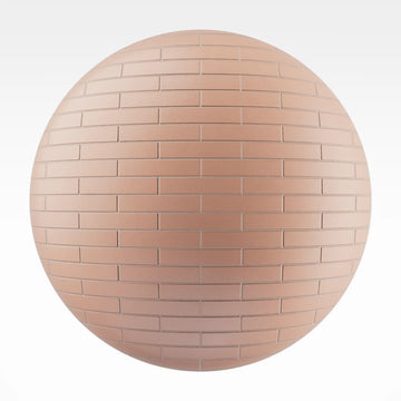 Brickbond Flamingo Matte Porcelain Tile PBR Texture - Sphere Swatch Preview | Superellipse