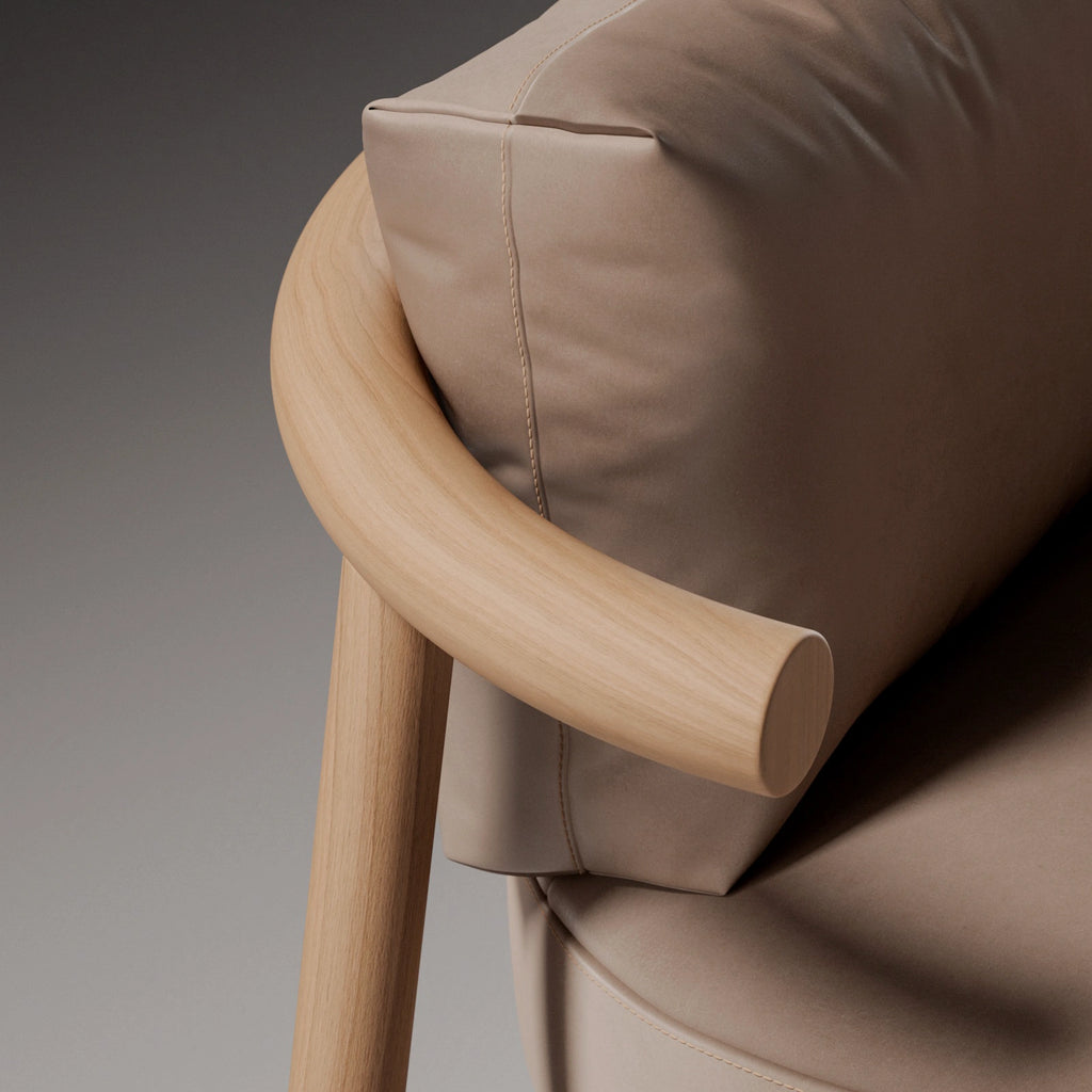 Red Oak Crown Cut Wood Veneer PBR Texture - Example Scene Visualization | Superellipse