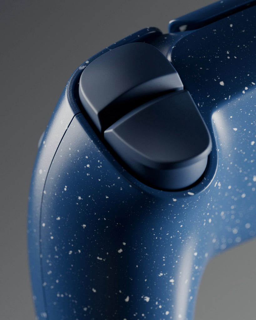 Prussian Blue Terrazzo Plastic Small PBR Texture - Example Scene Visualization | Superellipse