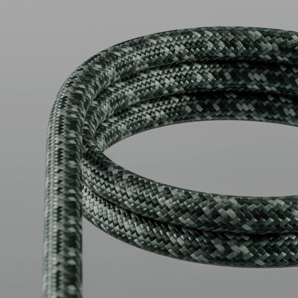 Stealth Green Tech Braided Cord PBR Texture - Example Scene Visualization | Superellipse