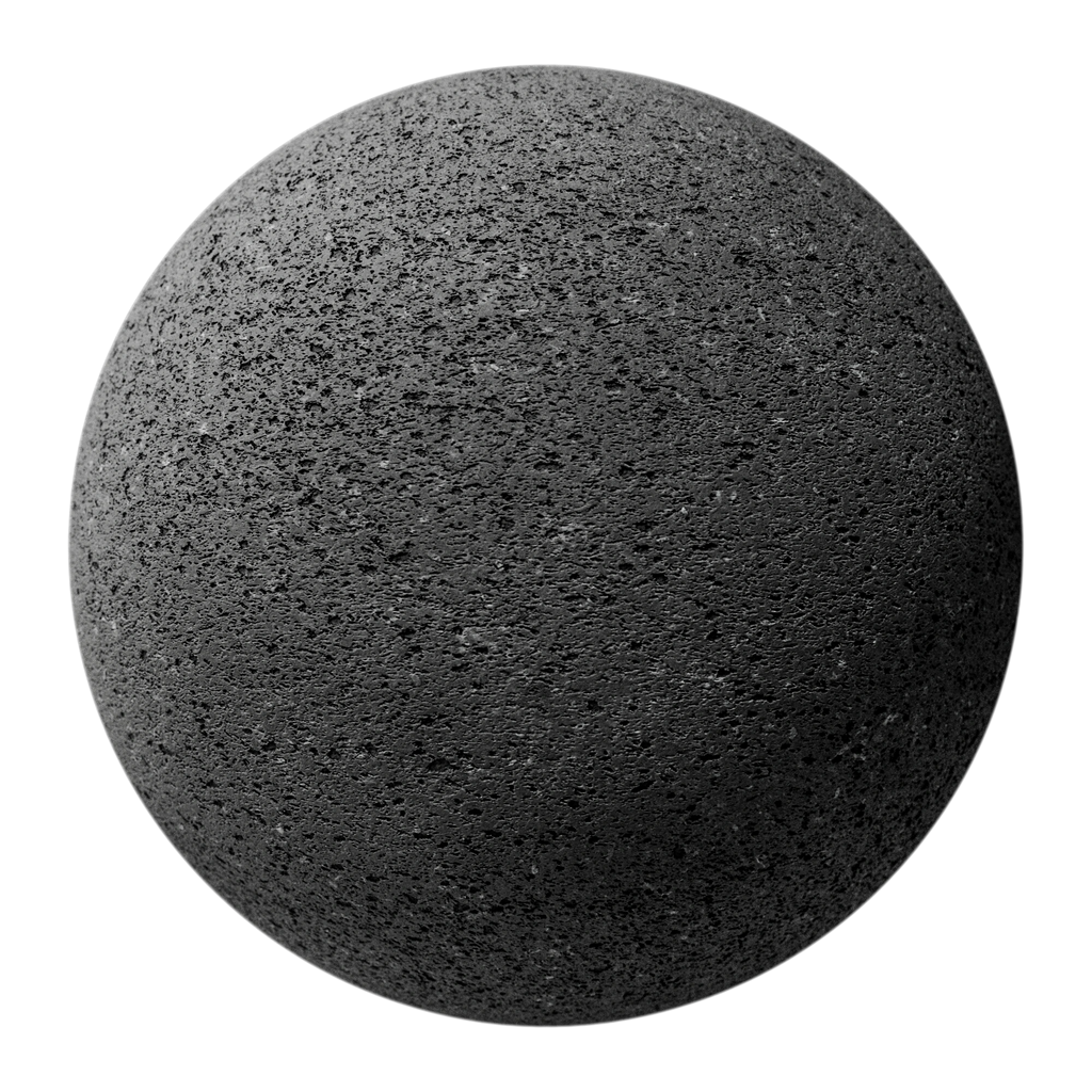 Vesicular Basalt Stone PBR Texture - Sphere Swatch Preview | Superellipse