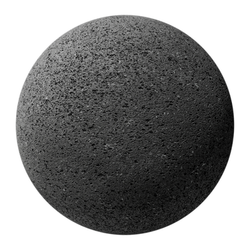Vesicular Basalt Stone PBR Texture - Sphere Swatch Preview | Superellipse