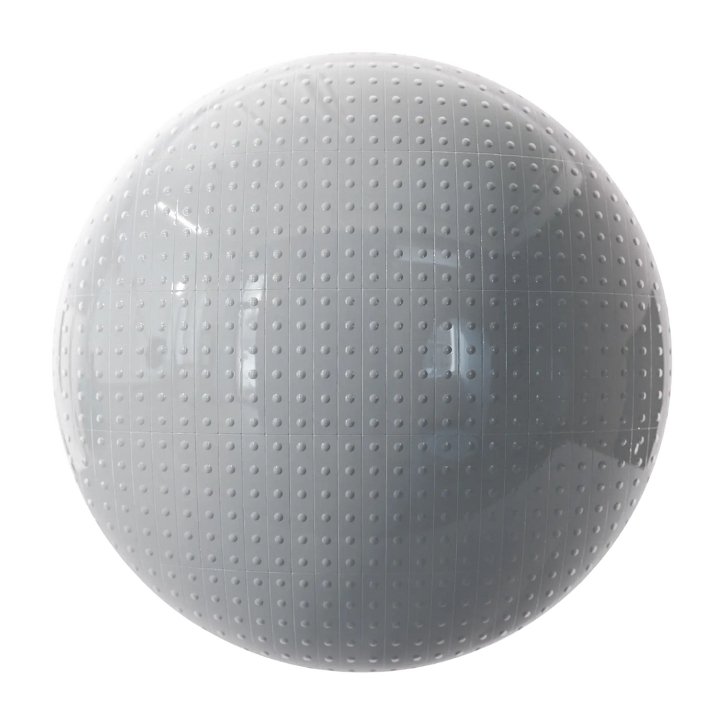 Studded Muted Grey Slim Tile PBR Texture - Sphere Swatch Preview | Superellipse