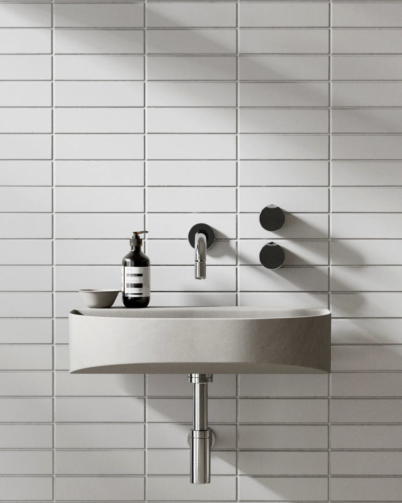 Stacked Matte Cotton White Tile PBR Texture - Example Scene Visualization | Superellipse