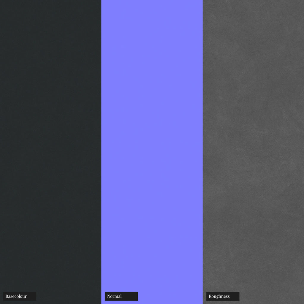 Caviar Black Satin Finish Plastic PBR Texture - Example Scene Visualization | Superellipse