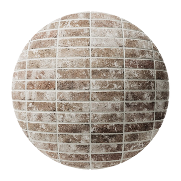 Rustic Manor Stack Bond Brick PBR Texture - Sphere Swatch Preview | Superellipse