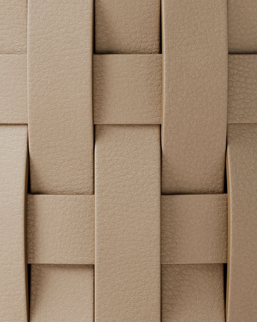 Mycelium Leather Large Grain Terra Brown PBR Texture - Example Scene Visualization | Superellipse