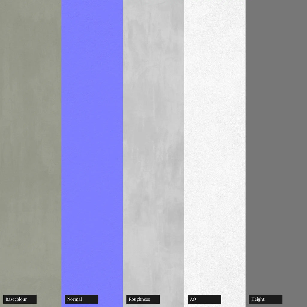 Neutral Grey Stucco Facade PBR Texture - Example Scene Visualization | Superellipse