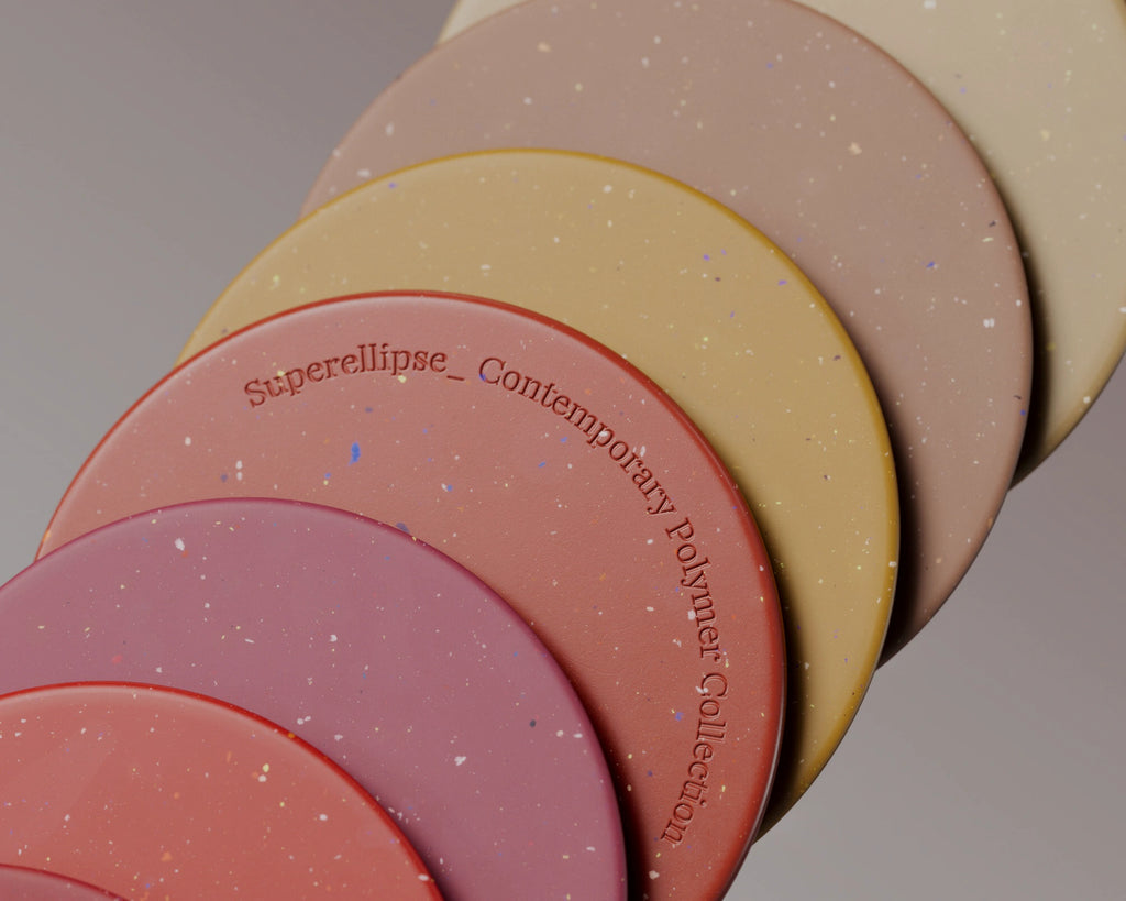 Colourful Red Terrazzo Plastic Small PBR Texture - Example Scene Visualization | Superellipse