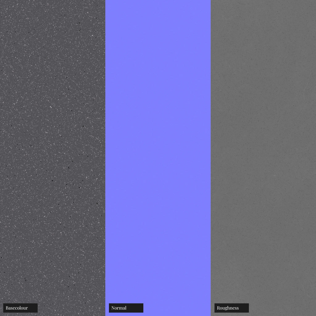 Light Speckled Cool Grey Plastic PBR Texture - Example Scene Visualization | Superellipse