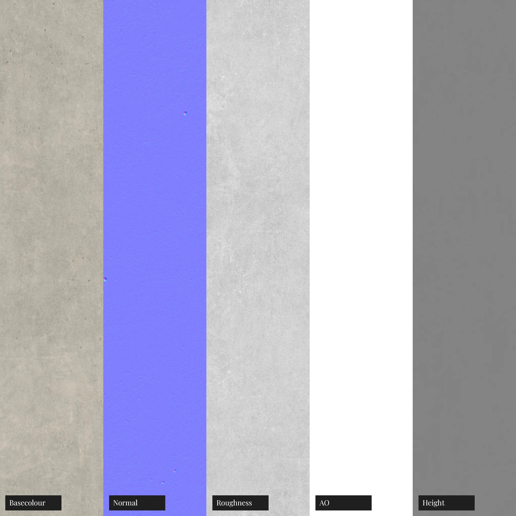 Rough Cast Concrete PBR Texture - Example Scene Visualization | Superellipse