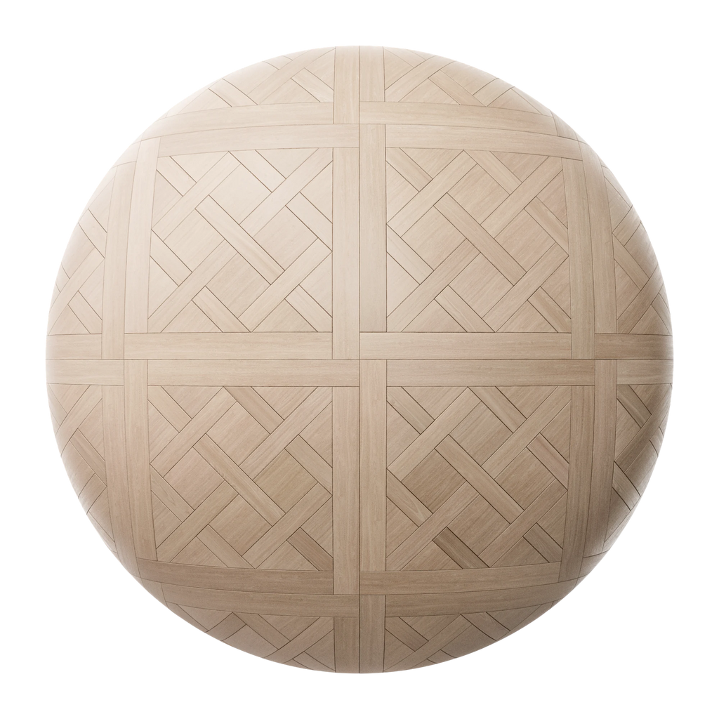 Beech Versailles Parquet Wood Floor PBR Texture - Sphere Swatch Preview | Superellipse