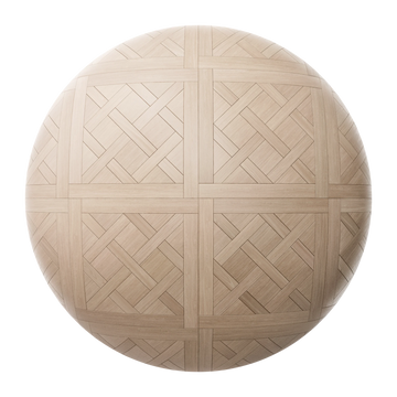 Beech Versailles Parquet Wood Floor PBR Texture - Sphere Swatch Preview | Superellipse