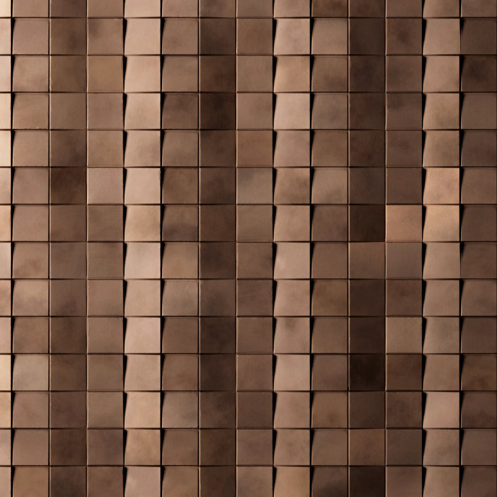 Oxidised Copper 3D Metal Panel PBR Texture - Example Scene Visualization | Superellipse