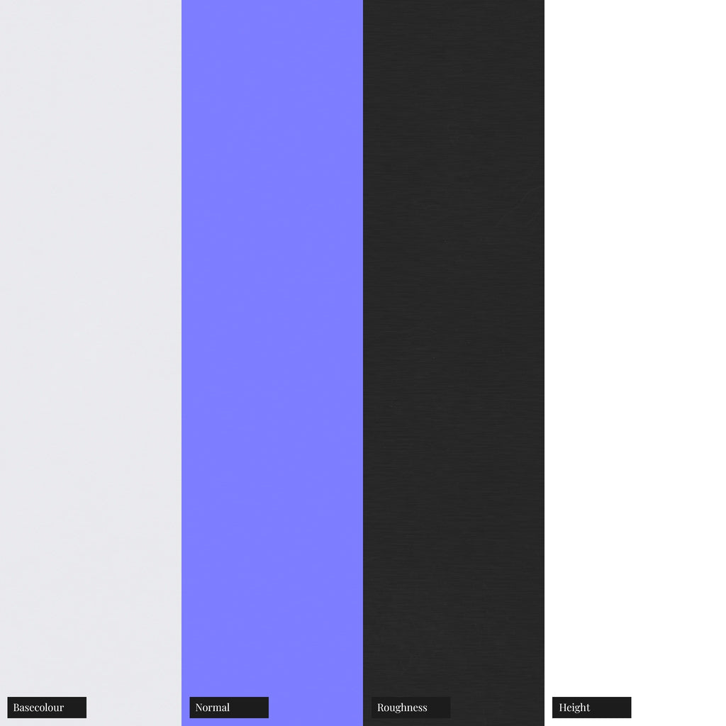 Fine Linear Brushed Aluminium Metal PBR Texture - Example Scene Visualization | Superellipse