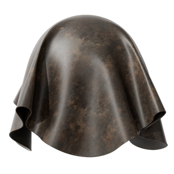 Patina Deep Chestnut Aniline Leather PBR Texture - Sphere Swatch Preview | Superellipse