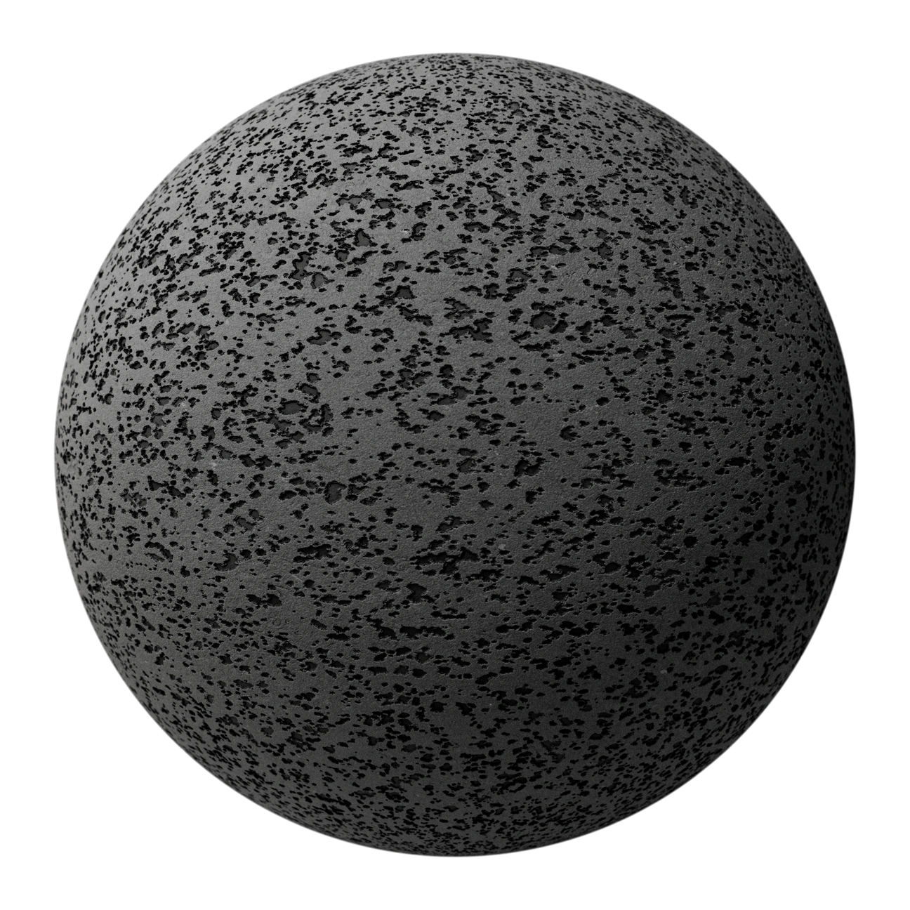 Volcanic Basalt Stone Light PBR Texture - Sphere Swatch Preview | Superellipse