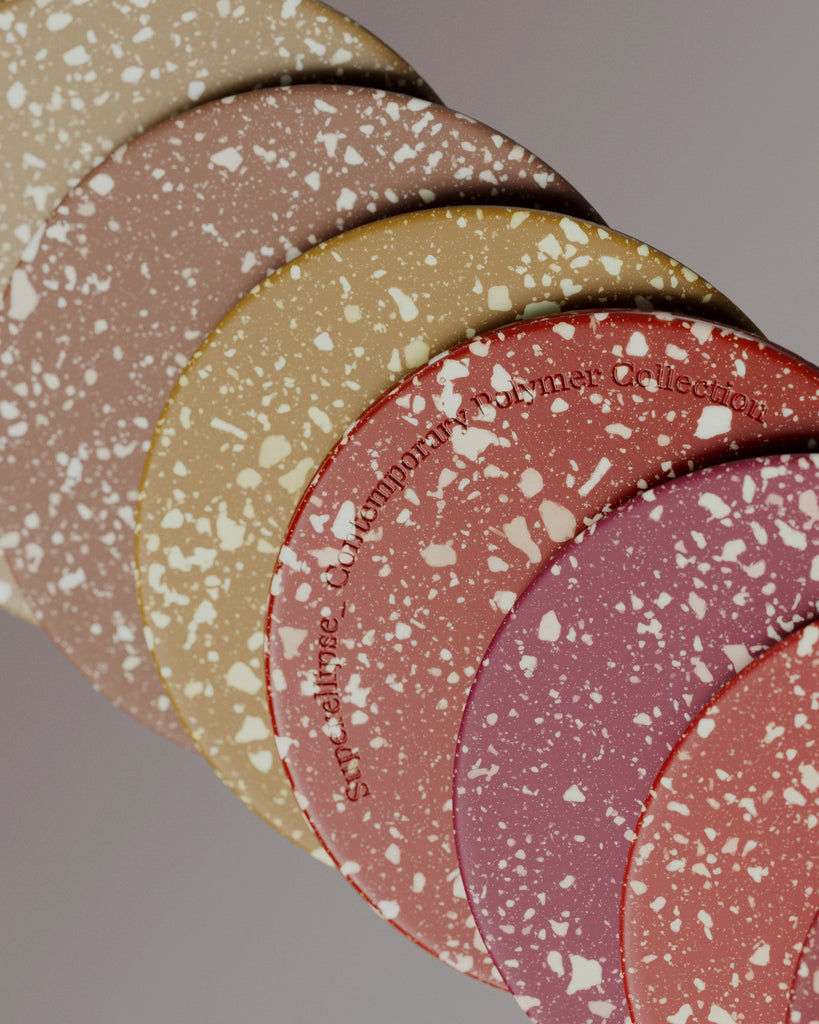 Rich Red Terrazzo Plastic PBR Texture - Example Scene Visualization | Superellipse