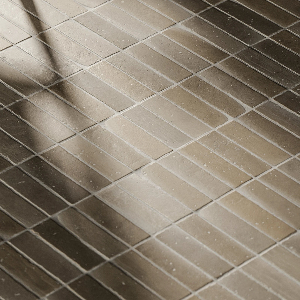 Terracotta Low Fired Yellow Brick Tiles PBR Texture - Example Scene Visualization | Superellipse