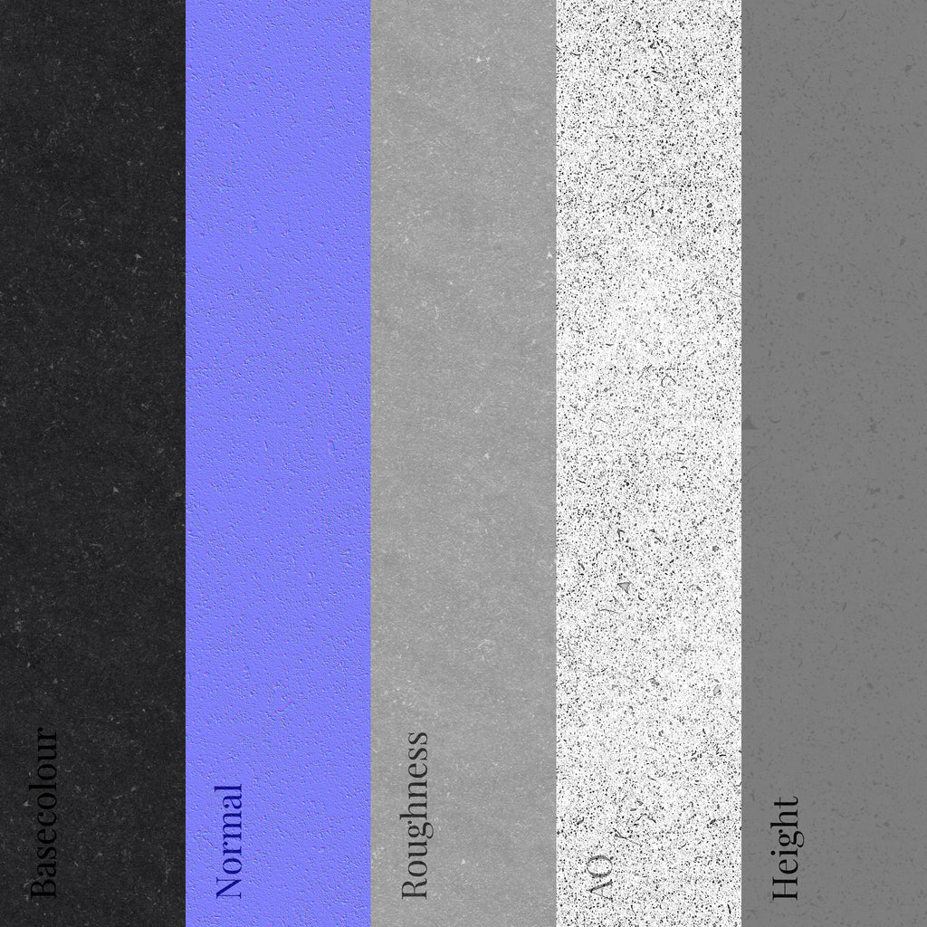 Vesicular Basalt Fine Stone PBR Texture - Example Scene Visualization | Superellipse