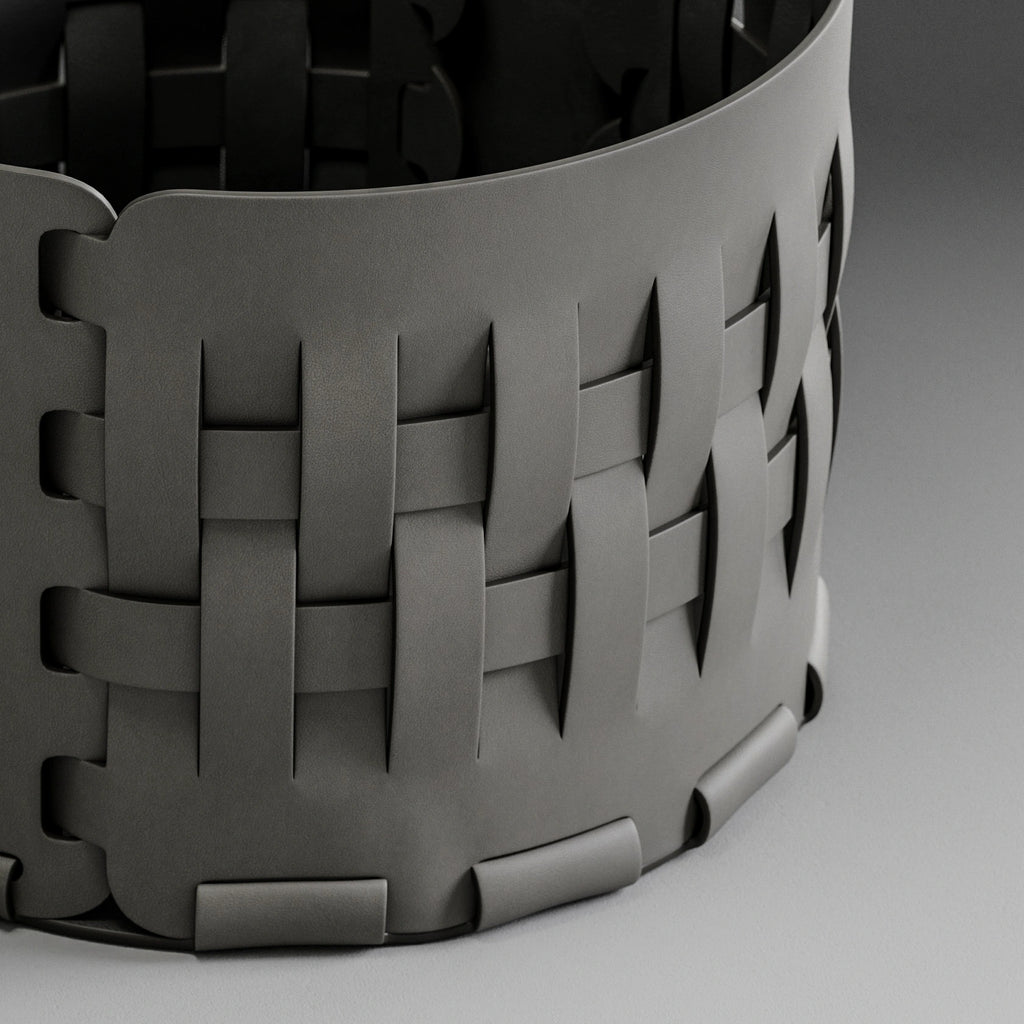 Semi Aniline Top Grain Leather Treated Grey PBR Texture - Example Scene Visualization | Superellipse