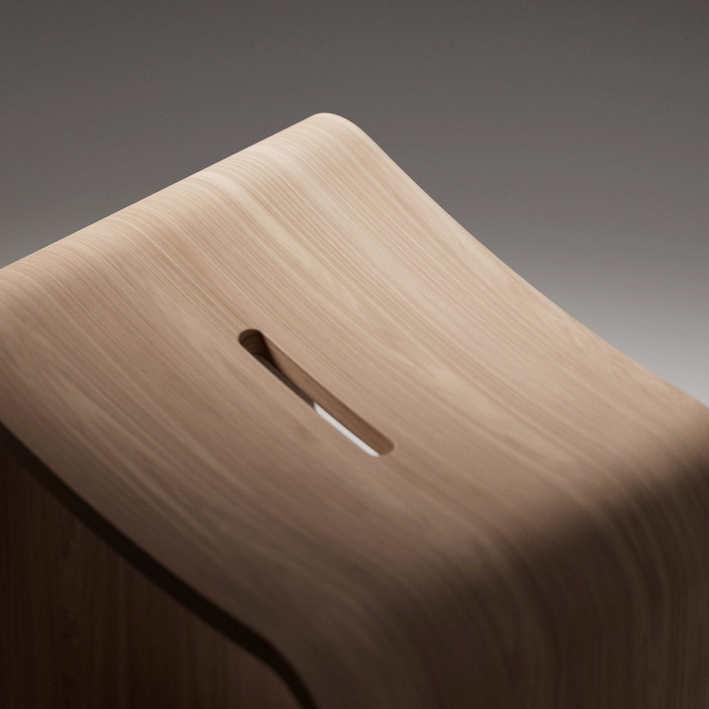 Cherry Crown Cut Bonded Veneer Wood PBR Texture - Example Scene Visualization | Superellipse