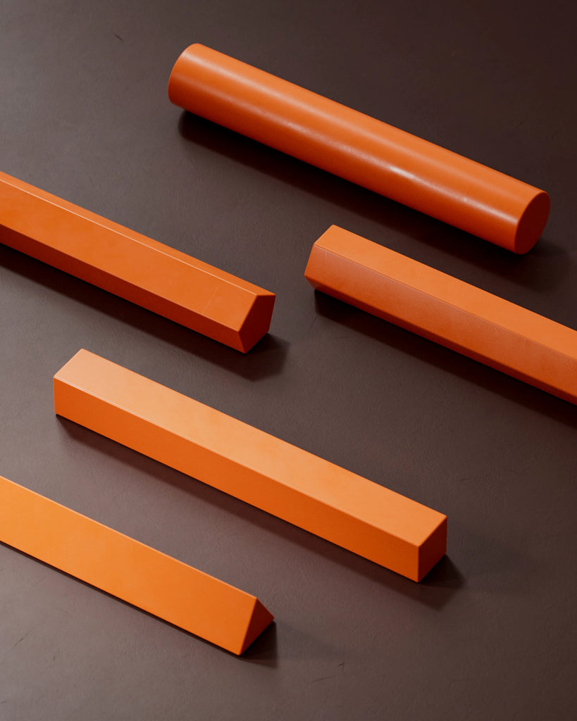 Fluorescent Orange Smudged Plastic PBR Texture - Example Scene Visualization | Superellipse