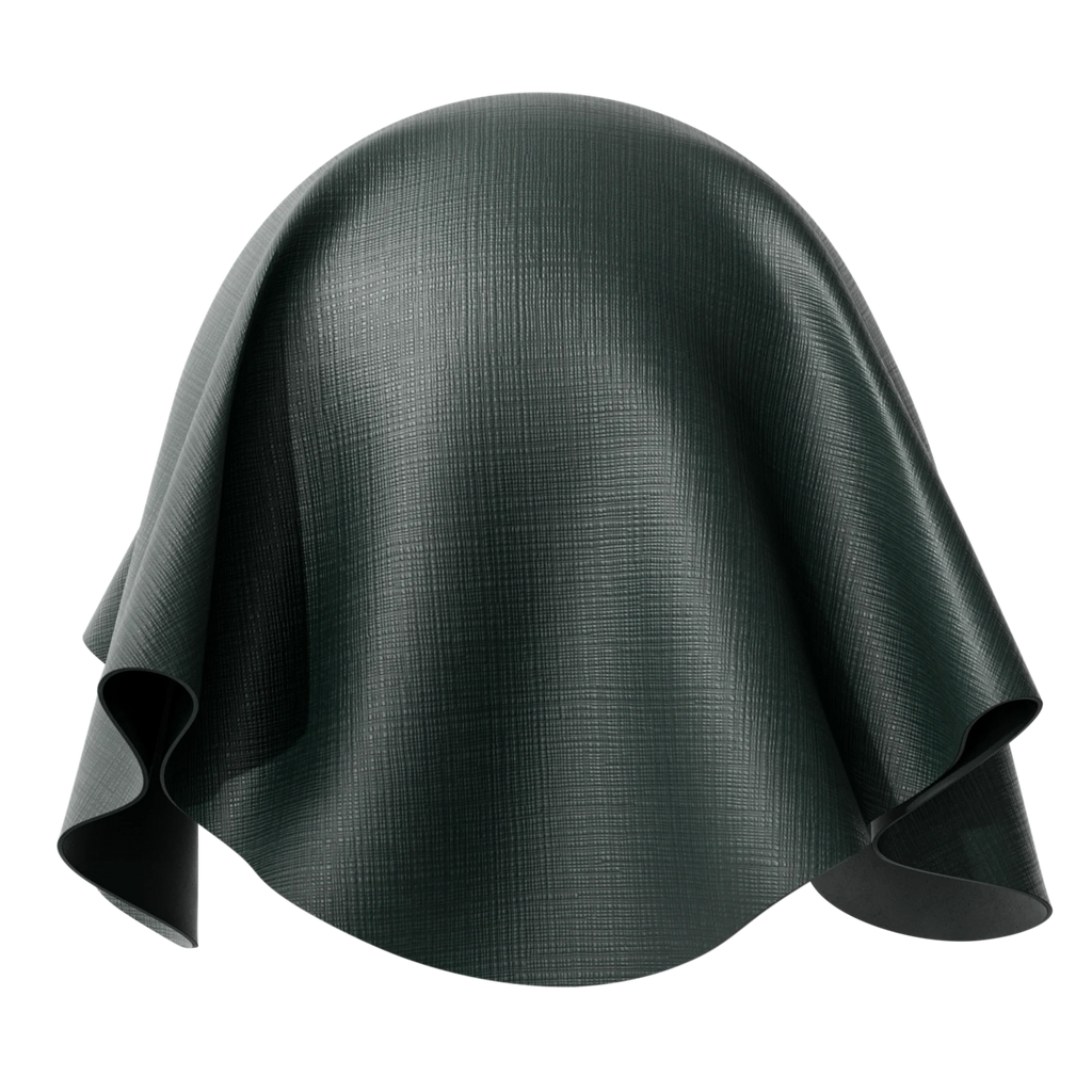 Saffiano Leather Forest Green PBR Texture - Sphere Swatch Preview | Superellipse