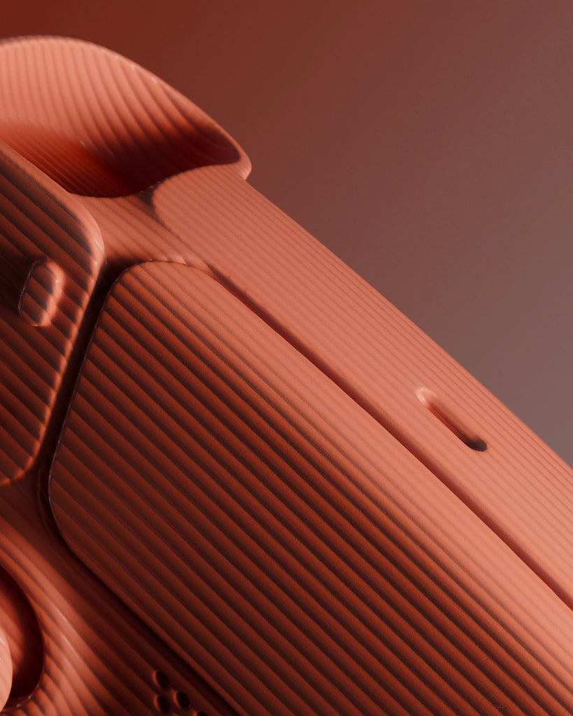 3D Printed Plastic Linear Grooves PBR Texture - Example Scene Visualization | Superellipse