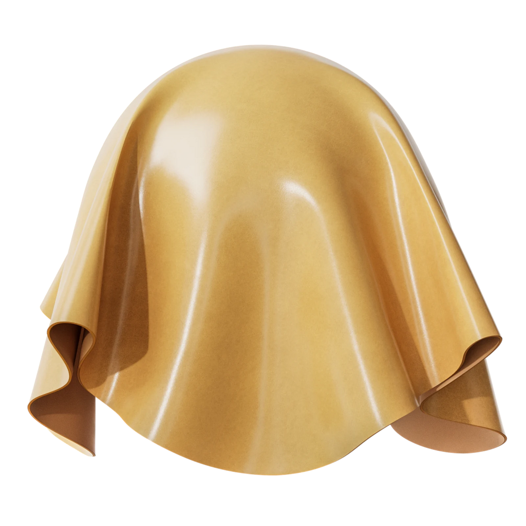 Mango Polished Nappa Lambskin Leather PBR Texture - Sphere Swatch Preview | Superellipse
