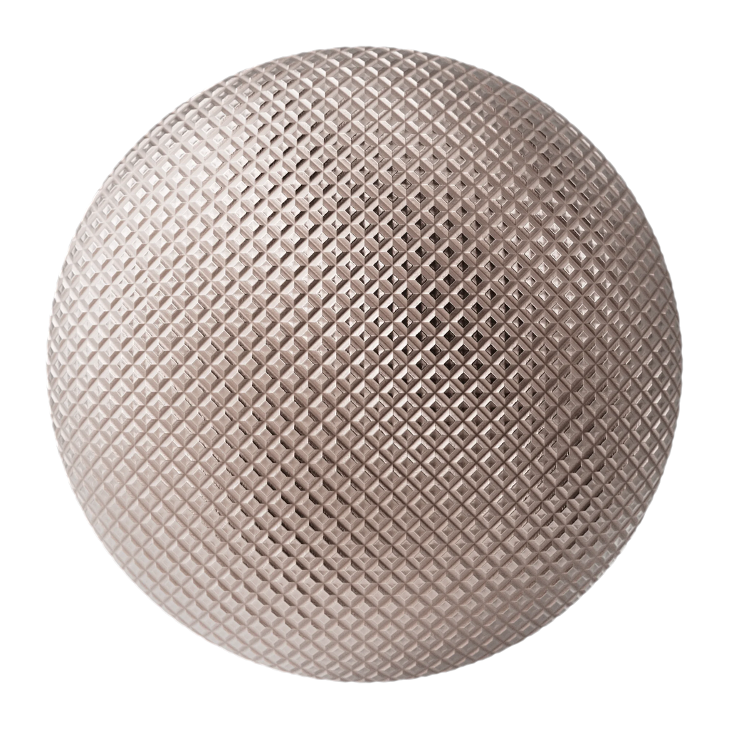Diamond Concave Knurled Copper Metal PBR Texture - Sphere Swatch Preview | Superellipse