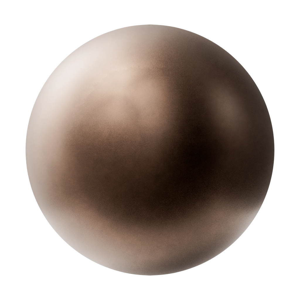 Anodised Satin Finished Brass Metal PBR Texture - Sphere Swatch Preview | Superellipse