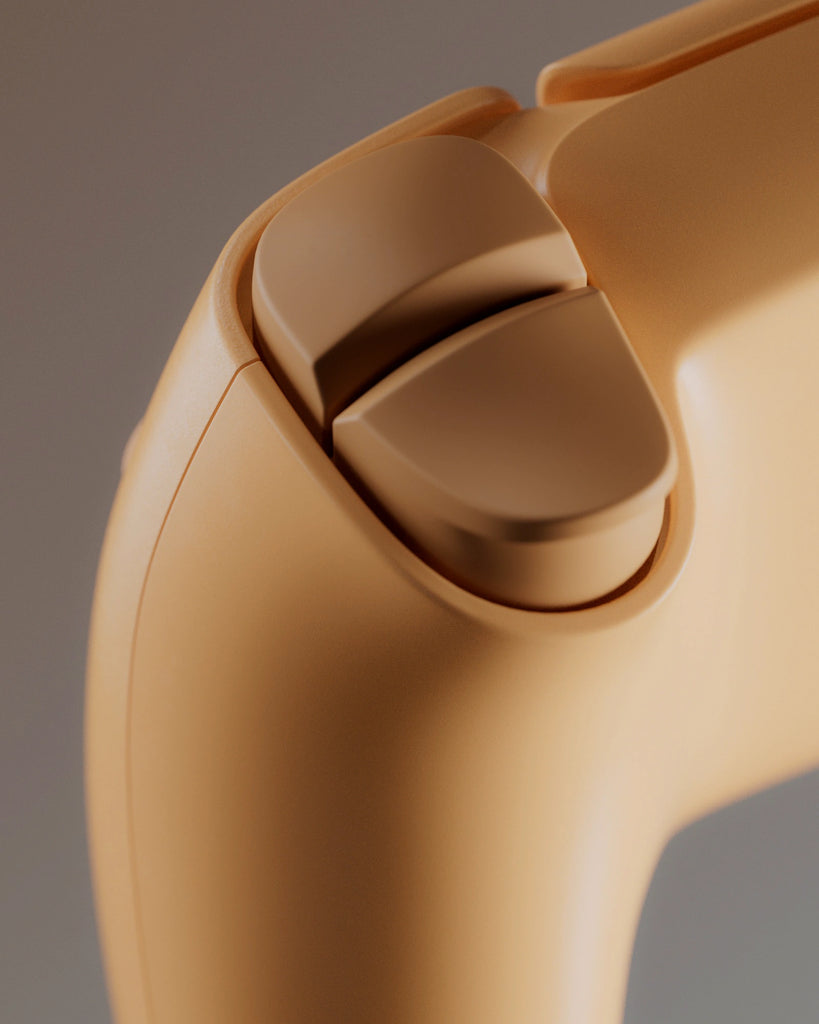 Papaya Orange Lightly Worn Plastic PBR Texture - Example Scene Visualization | Superellipse