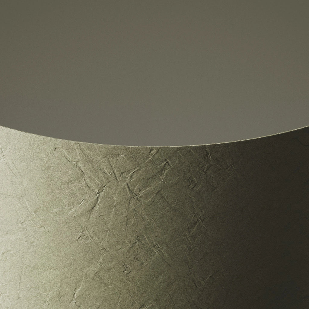 Flattened Crumpled Olive Green Paper PBR Texture - Example Scene Visualization | Superellipse
