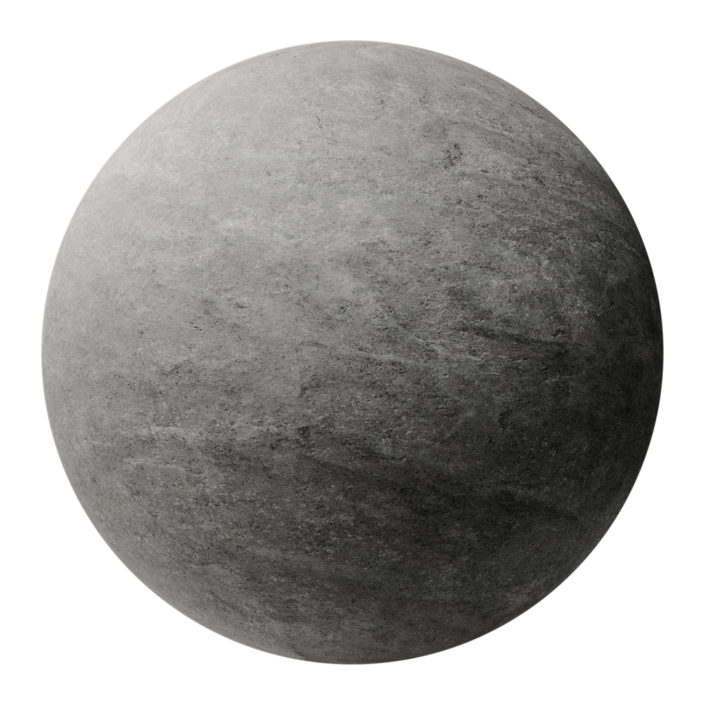 Portugal Grey Honed Limestone PBR Texture - Sphere Swatch Preview | Superellipse