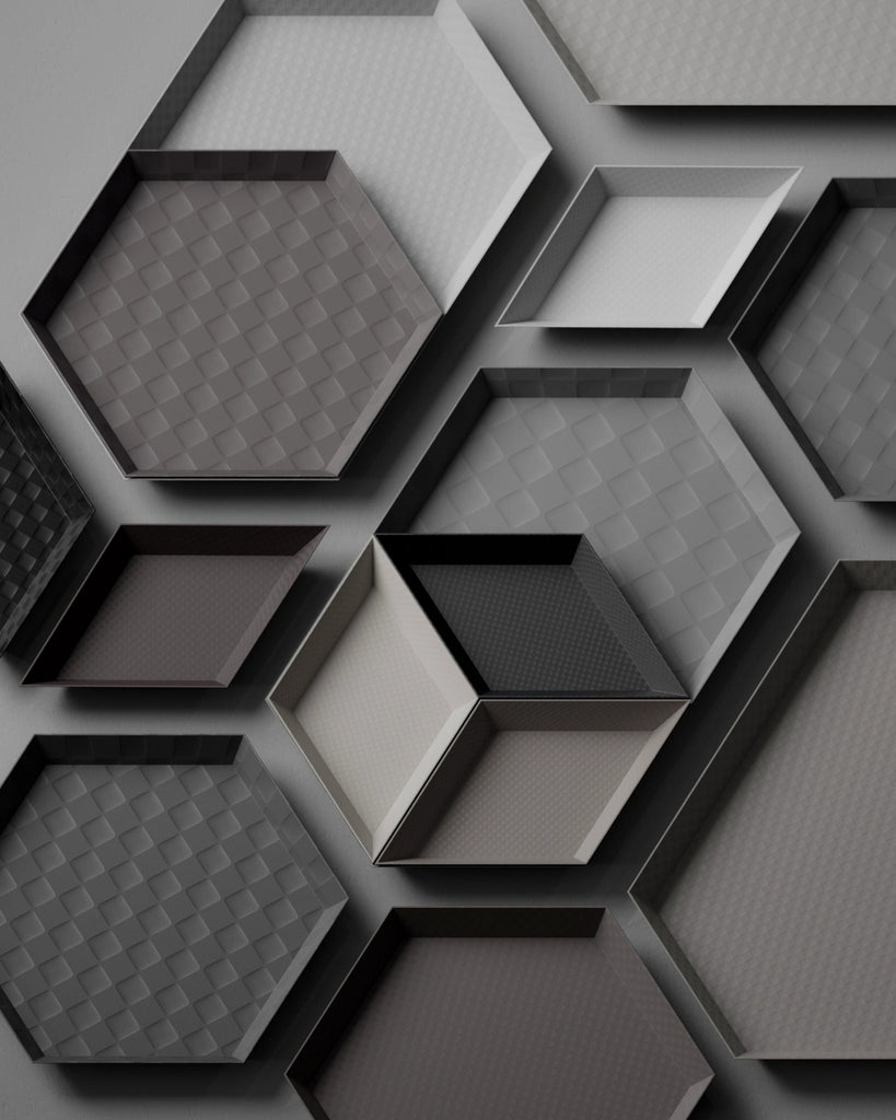 Soft Square Debossed Plastic PBR Texture - Example Scene Visualization | Superellipse