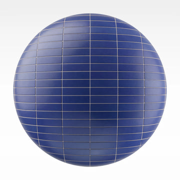 Stacked Matte Royal Blue Tile PBR Texture - Sphere Swatch Preview | Superellipse