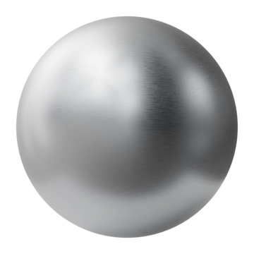 Buffed Linear Brushed Aluminium Metal PBR Texture - Sphere Swatch Preview | Superellipse