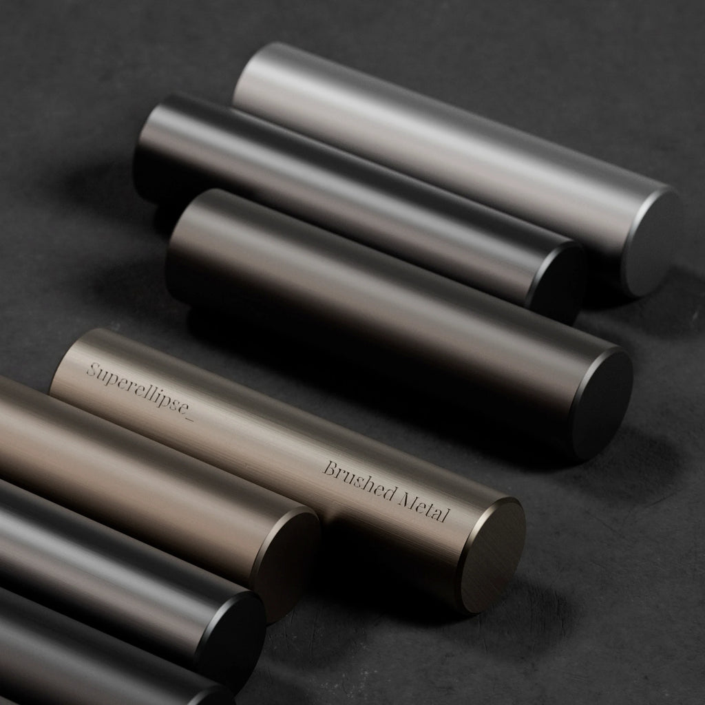 Rough Brushed Titanium Metal PBR Texture - Example Scene Visualization | Superellipse