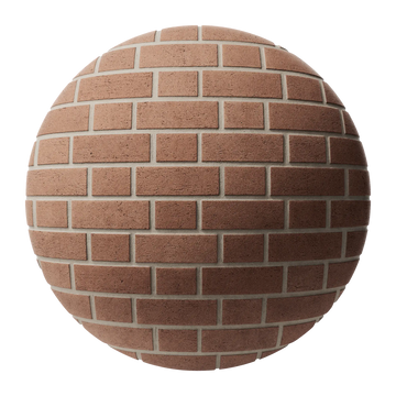 Red Clay Dragfaced Flemish Bond Brick PBR Texture - Sphere Swatch Preview | Superellipse