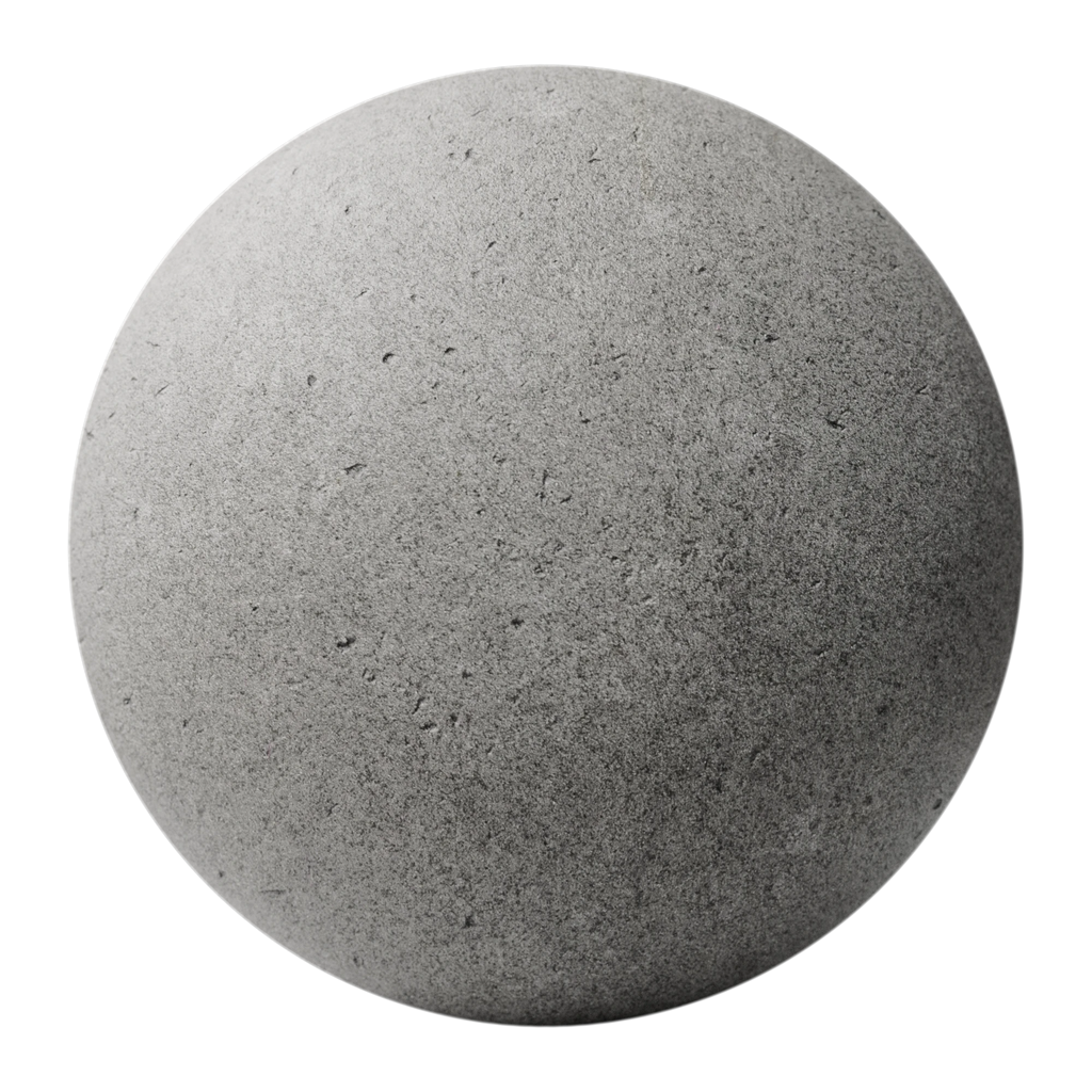 Decorative Architectural Cast Concrete PBR Texture - Sphere Swatch Preview | Superellipse