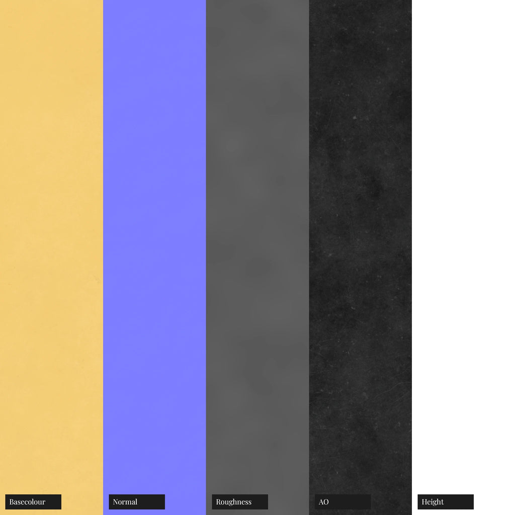 Polished As Cast Gold Metal PBR Texture - Example Scene Visualization | Superellipse