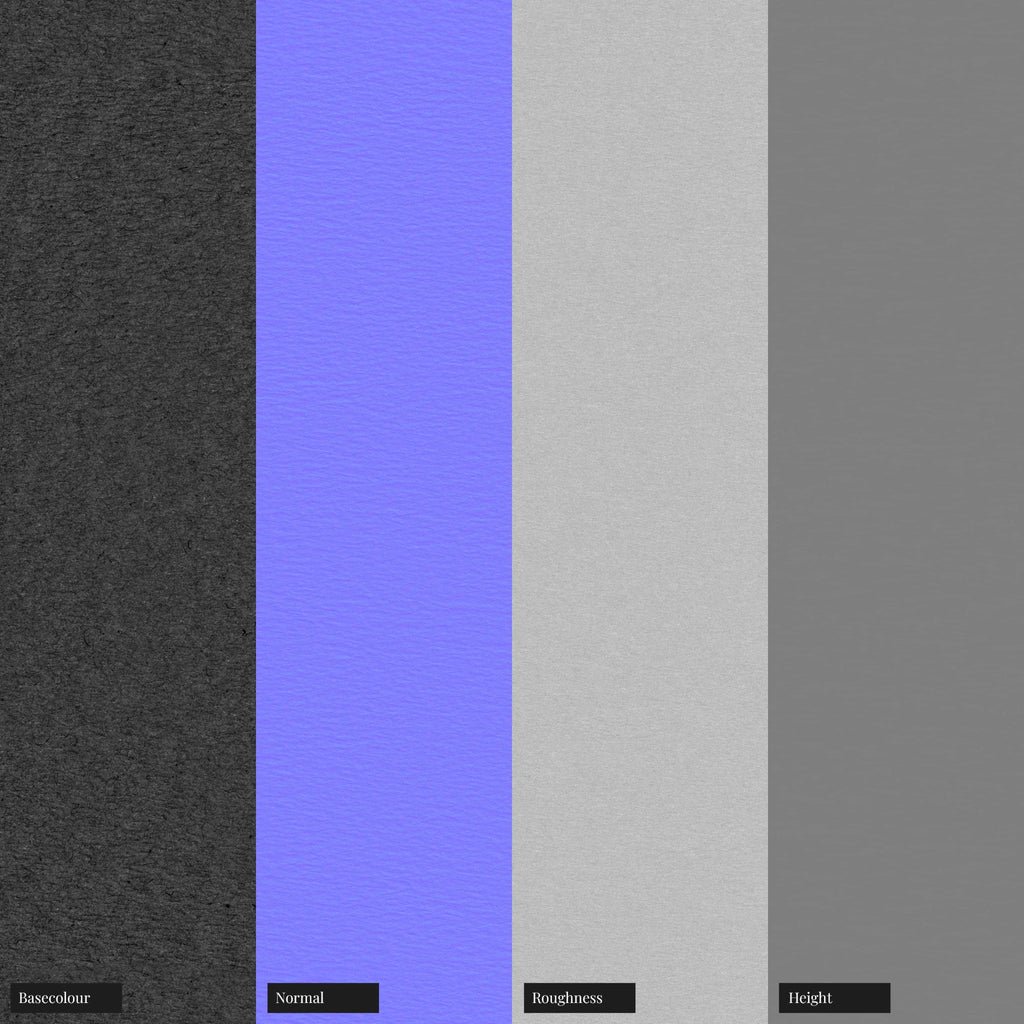 Soft Touch Warm Black Paper PBR Texture - Example Scene Visualization | Superellipse