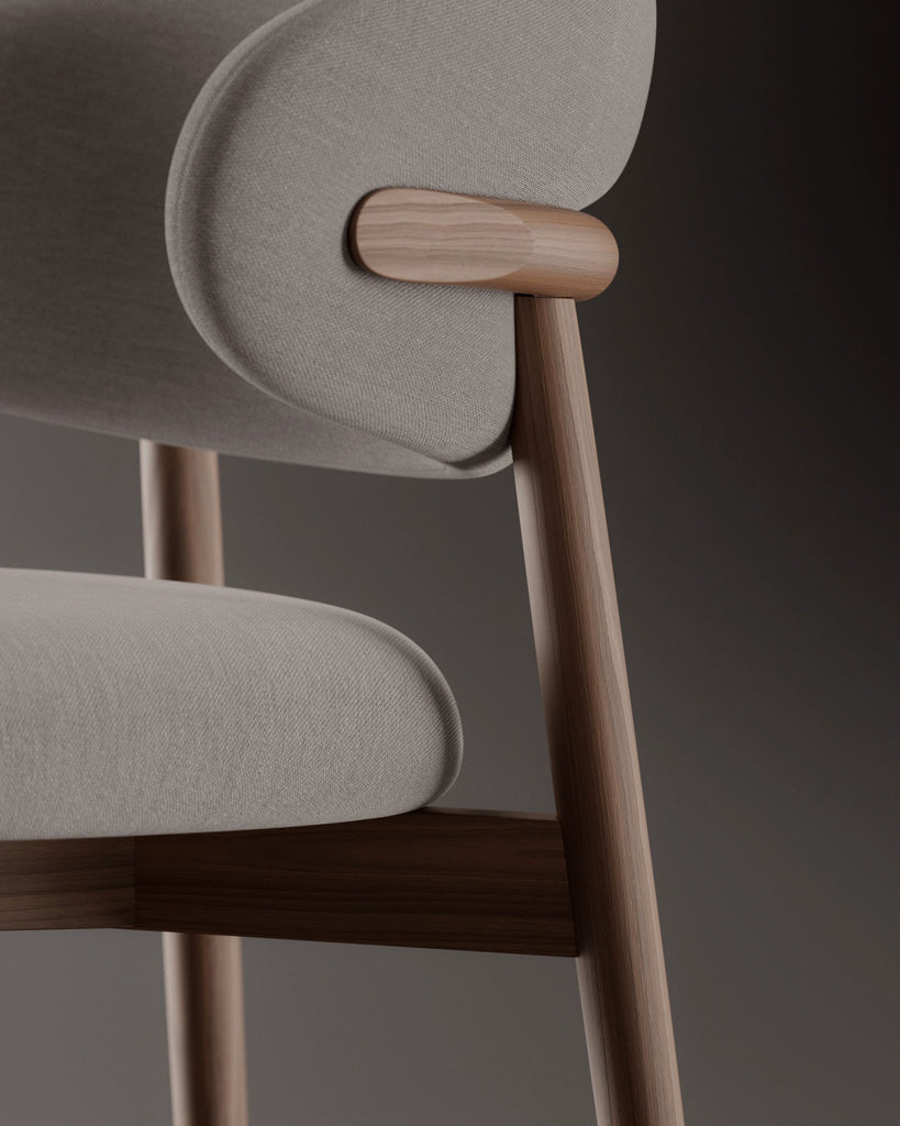 Walnut Crown Cut Veneer Natural Finish Wood PBR Texture - Example Scene Visualization | Superellipse