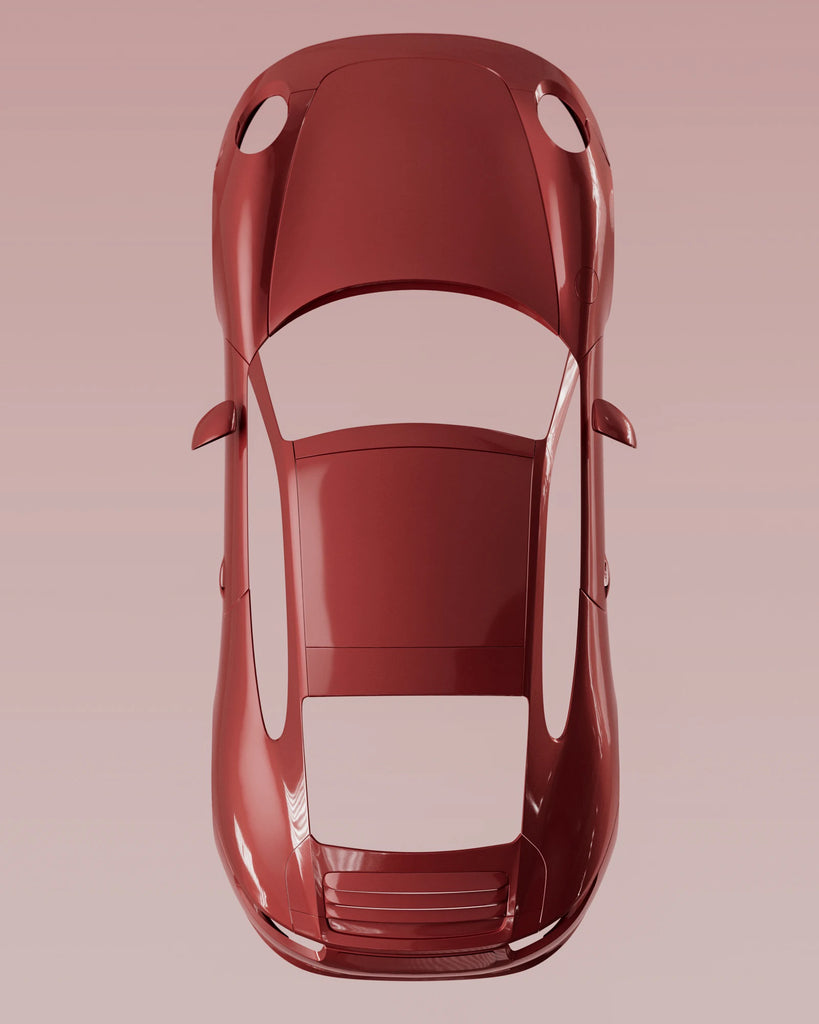 Racing Red Metallic Gloss Paint PBR Texture - Example Scene Visualization | Superellipse