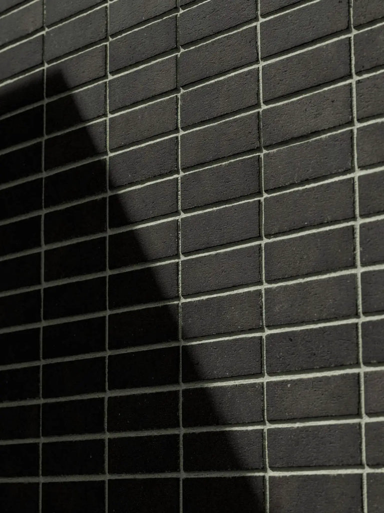 Ironstone Black Stack Bond Brick PBR Texture - Example Scene Visualization | Superellipse